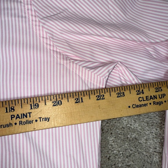 NWT G/FORE Men's Medium Lilac Pink Stripe Skull & Crossbones Button Up Shirt - Picture 8 of 11